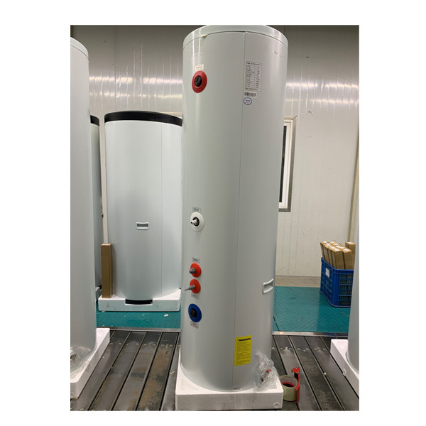 Split Pressurized Solar Water Heater System Consists of Flat Plate Solar Collector, Vertical Hot Water Storage Tank, Pump Station and Expansion Vessel 