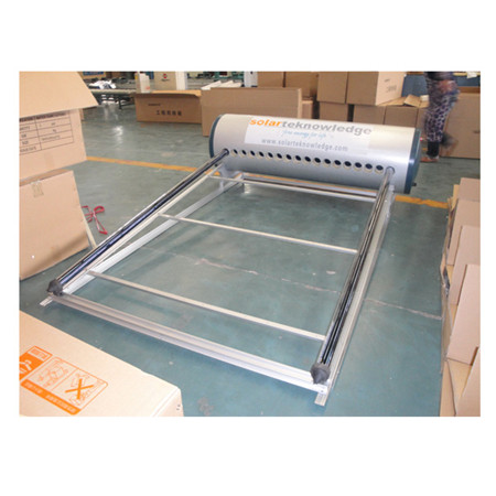 2000*1000*80mm Flat Plate Solar Thermal Collector Panel with 0.4mm Selective Black Chrome Absorber Coating Solar Water Heater